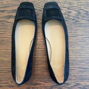 Ann Mashburn Black Suede buckle shoes 38.5